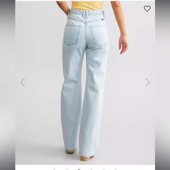 Kancan 90s High Rise Distressed Wide Leg Jeans Size 11/29 Light Wash - Picture 4 of 16